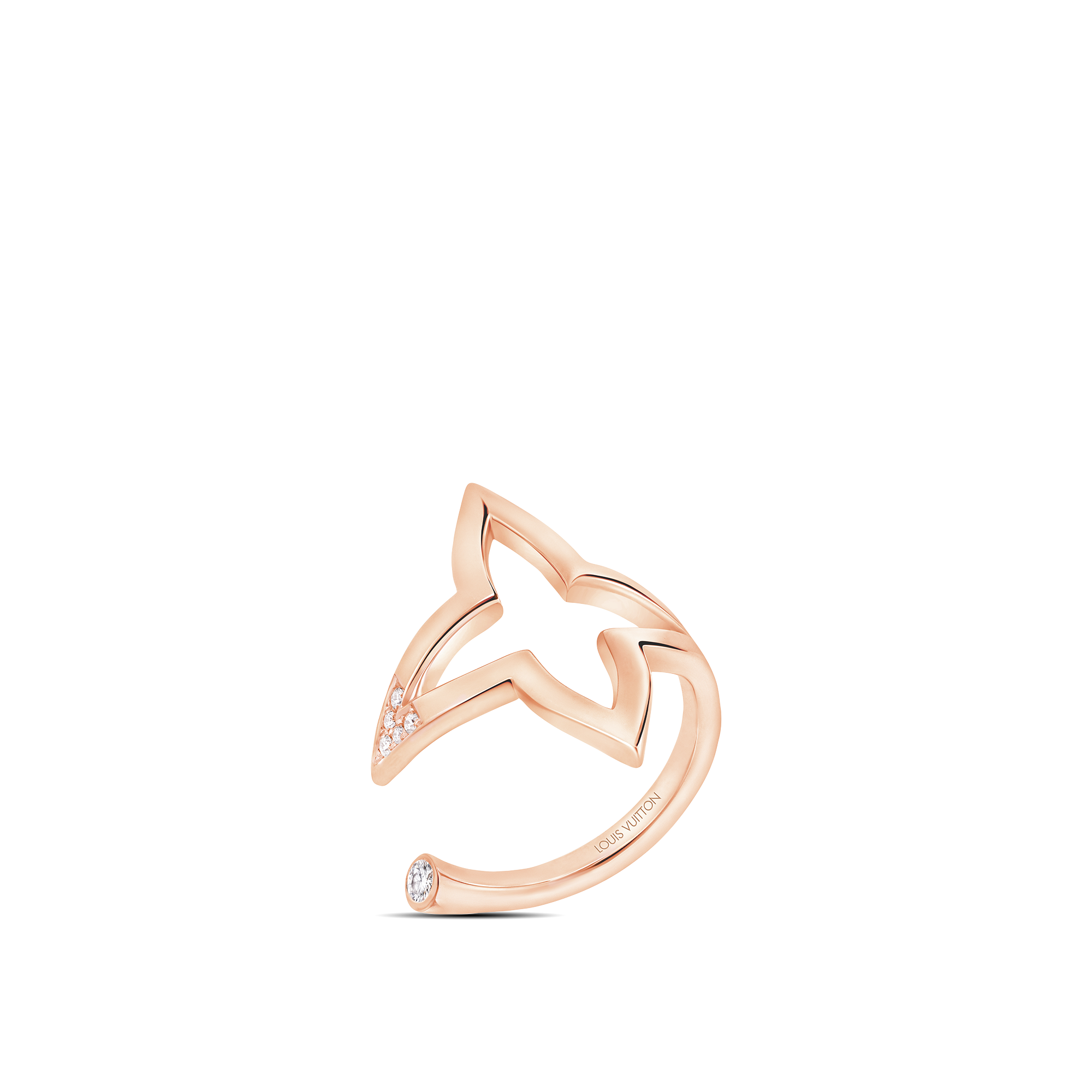Ombre Blossom Open Ring, Pink Gold and Diamonds  in Jewellery's Categories Rings collections by Louis Vuitton (Product zoom)